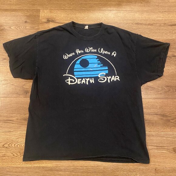 Disney Star Wars Death Star T-Shirt XL – "When You Wish‎ Upon A Death Star" - Picture 1 of 2